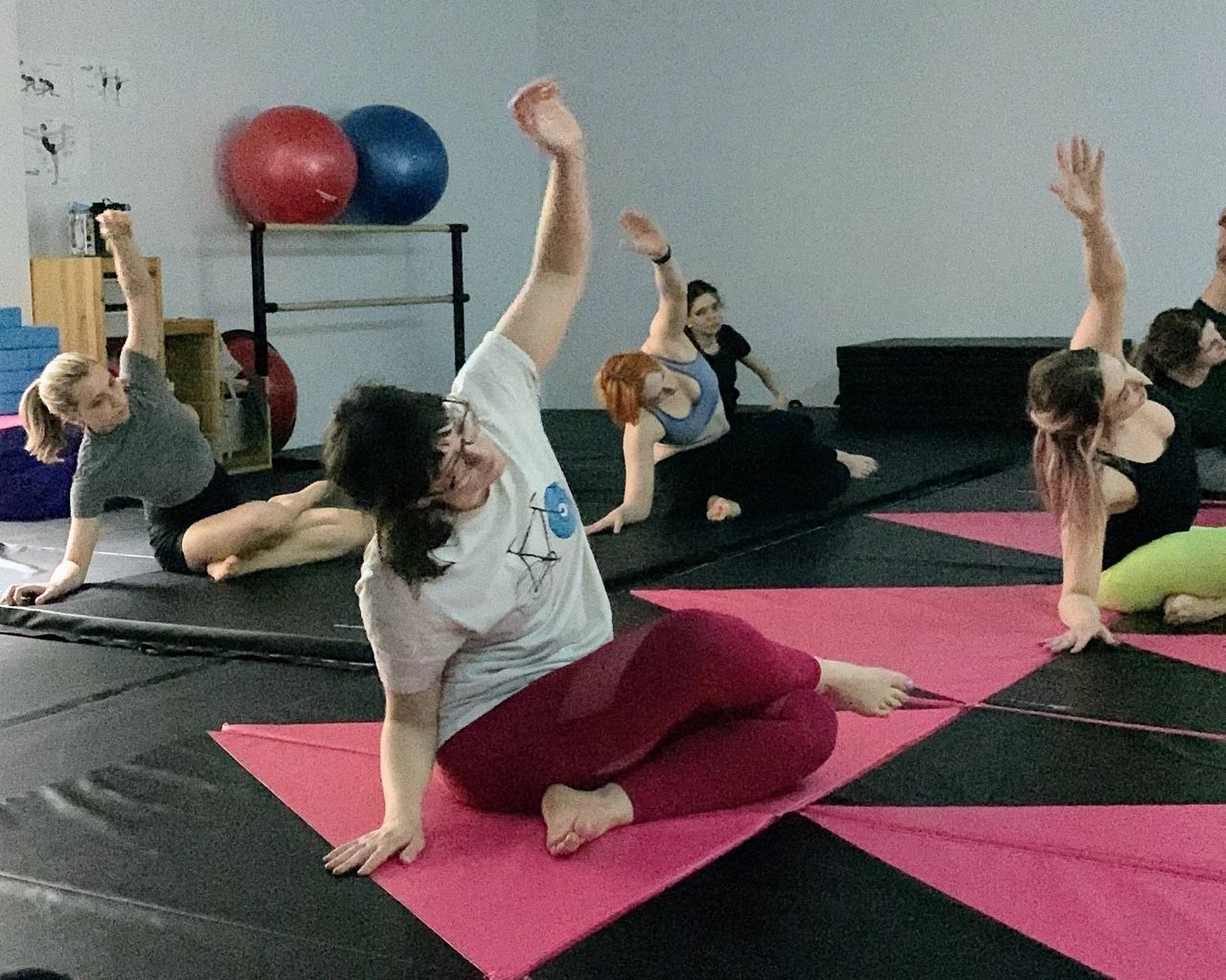 Adult fitness class in Edmonton
